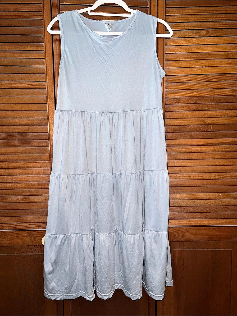 Tiered Maxi Dress in Gray Size Small